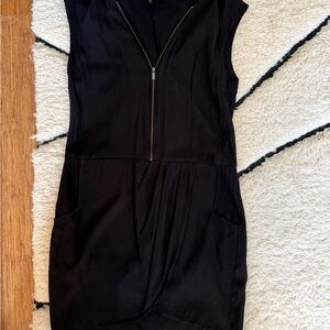 The Kooples Sport Black Zip Front Dress – Size XS